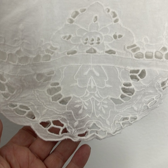 Tularosa Colleen White Mini Dress Sleeve Cotton Elastic Waist Size Small - Picture 4 of 7